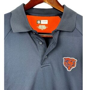NFL‎ Chicago Bears Polo Shirt Team Apparel Orange Accent Mens Large